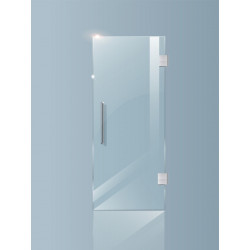 Clear glass bathroom door