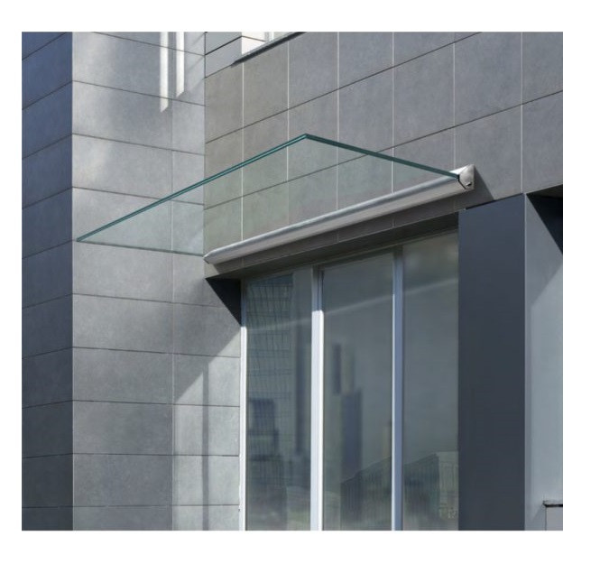 Frameless glass canopy