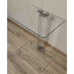 Glass lap top table custom made