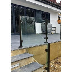 Glass Balustrade with Black...