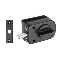 Black glass door lock